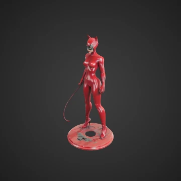 Catwoman statue (red)