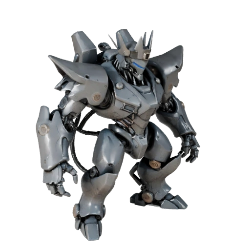 Cyberpunk warlord robot, tall and - 3D Model for Second Life