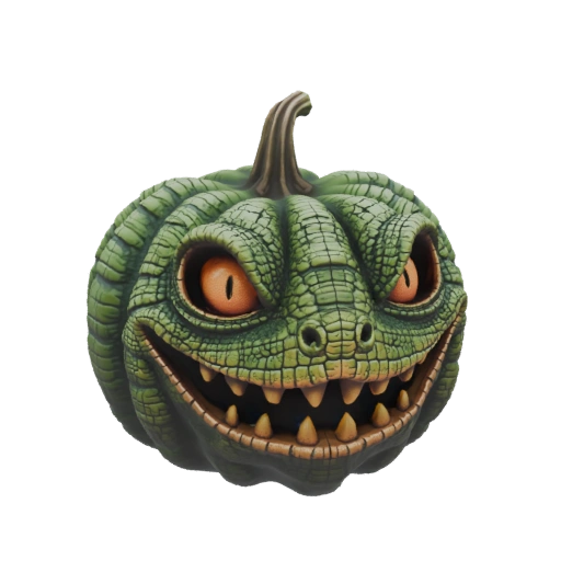 Halloween pumpkin with a surface  - 3D Model for Second Life