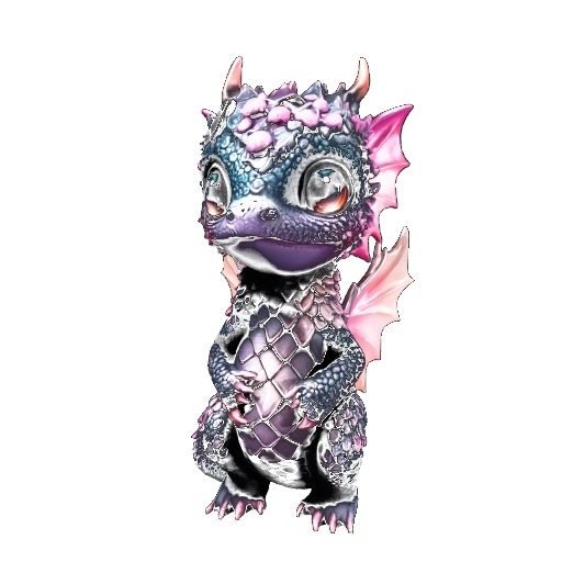 Colorful baby dragon