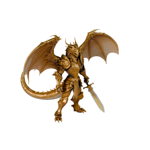 Gold dragon statue